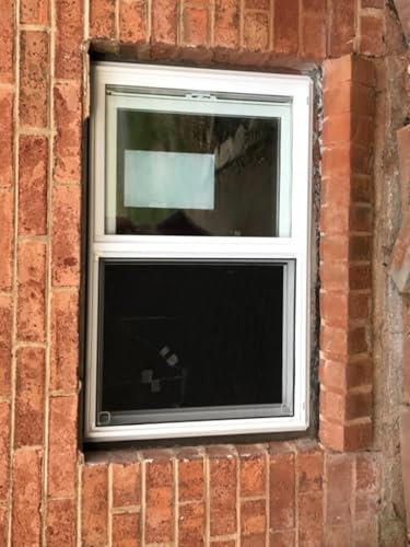 Finestre finestra scorrevoli Finestra Del Bagno Piccola, Kit Finestra Per Container Bianco Con Telaio In Alluminio, Vetro Temperato E Schermo Rimovibile, Finestre Verticali De Fienili(WxH 16x49 in)