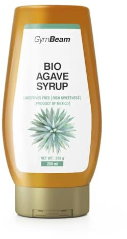 GymBeam Sciroppo d'Agave BIO - Dolcificante Naturale e Alternativa allo Zucchero - Senza Grassi, Adatto ai Vegani, Ideale per Bevande e Ricette Dolci, Facile da Usare, Gusto Delizioso, 250 ml