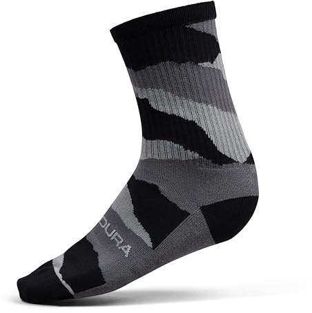 Endura Men's Peak Socks (Twin Pack) for Cycling | Lightweight | Moisture Wicking Socks, Black, L-XL