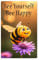 Fridge Magnet Happy Bee, Inspirational, Bee Yourself Bee Happy 8.5cm x 5.4cm Sleek Gloss Aluminium (Bee)