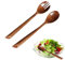 Cucchiaio di Legno Naturale,Yueser Eco-Friendly Cucchiaio di Zuppa di Legno Forchette con Manico Sottile per Tea Honey Coffee Cucchiaio Accessori Cucina(2 Pezzi)