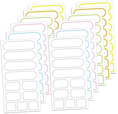 Operitacx Etiquetas Adhesivas Clasificadas Multifunción 24 Unidades Tamaño Compacto Resistentes Al Agua Para Botellas y Organización Hogar Oficina