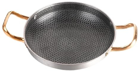 Alipis Padella in Acciaio Inox Nido d Ape Pentola da Cucina Antiaderente Leggera e Maneggevole per Cucinare all Aperto