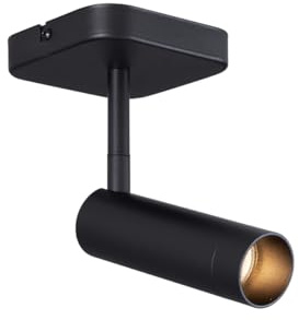 Qazqa Verstellbarer Deckenstrahler, Deckenspot - Kate - Schwarz, max. 10W, Geeignet für LED, 10cm, Quadratisch, Ideal als Küche lampe und Wohnzimmerlampe