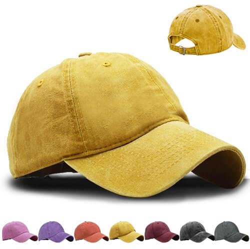 XIEXIESHER Baseballkappe Outdoor Baseball Cap (DE/NL/SE/PL, Numerisch, 50, 54, Gelb)