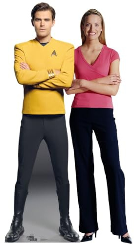 Star Cutouts SC4833 Star Trek Captain James T. Kirk Lifesize Cardboard Cutout 180cm – Strange New Worlds Paul Wesley Standee, Sci-Fi Party Display & Star Trek Gift