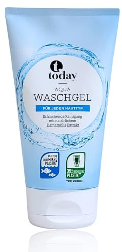 Aqua Waschgel, Erfrischende Reinigung mit Hamamelis-Extrakt, für jeden Hauttyp, 35% recyceltes Plastik 150ml