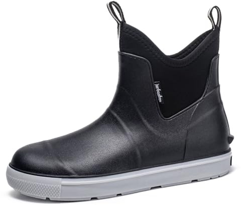 ZEPYFXIT Stivali da Pioggia Uomo in Gomma Impermeabile Stivaletti Chelsea con Elastici Comodi Stivali da Lavoro Impermeabili per Giardinaggio Pesca e Trekking