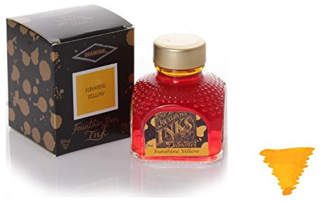 Diamine 80ml Sunshine Yellow fountain pen ink bottle