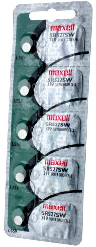 5pk Maxell SR527SW SR64 319 SR527 Silver Oxide Watch Battery