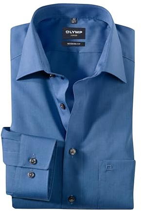 Herren Hemd Modern Fit Langarm, nachtblau, Gr. 41