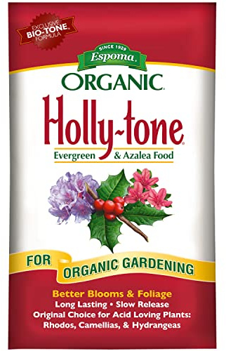 Espoma Organic Holly-Tone 4-3-4 Natural & Organic Evergreen & Azalea Plant Food; 36 lb. Bag; The Original & Best Fertilizer for All Acid Loving Plants Including Rhododendrons & Hydrangeas.