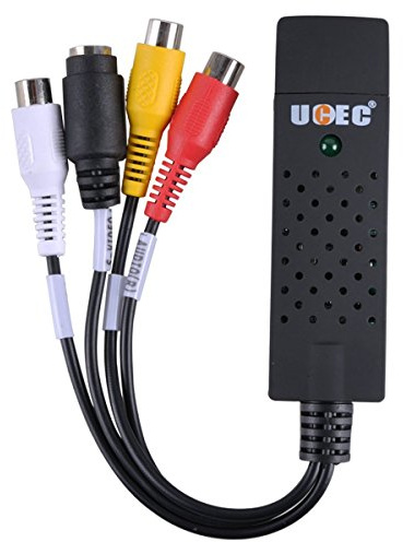 UCEC Carte de Capture Audio vidéo USB 2.0 VHS VCR TV vers DVD convertisseur Prend en Charge Win 2000, Win XP, Win Vista, Win 7, Win 8, Win 10