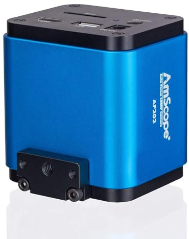 AmScope - 1080p 60fps HDMI + Wi-Fi Color CMOS Auto-focus C-mount Microscope Camera with 2.1MP Photo-capture for Stand-alone and PC Imaging