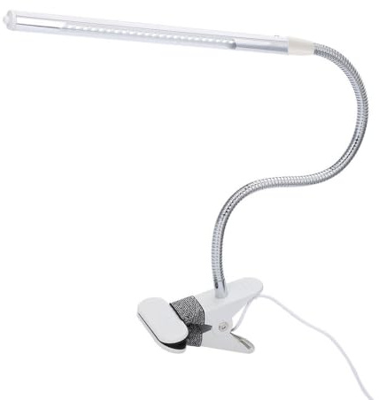 LED Clip-On Reading Light with 360-Degree Flexible Metal Hose, 4.5W USB Powered, for Salon, Manicure, Tattoo Work