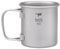 Keith Titanium Einwandiger Titanbecher, Tragbarer Kaffeebecher mit Deckel & klappbarem Henkel, Trinkgeschirr für Tee & Kaffee, Ideal für Camping, Picknick, Trekking & Outdoor (220 Ml)