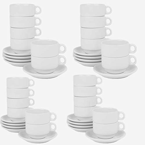 Holst Porzellan TC 018 Set Catering Vorteilspack Kaffeetassen, 48 teilig, Porzellan, 12 kilograms, Weiß, für 12 Personen