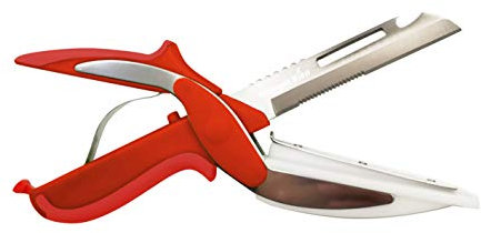 6-in-1 Kitchen Scissors - Kitchen Knife, Cutting Board, Vegetable Peeler, Bottle Opener, Fish Scaler & Food Chopper All In One