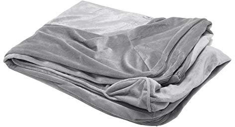 Furhaven Ersatzbezug für Hundebett, Kunstfell und Samt, maschinenwaschbar, Rauchgrau, GröÃŸe XL