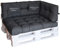 LILENO HOME Palettenkissen Set Anthrazit - Set 3: (1x Sitzteil + 1x Rückenteil + 1x Seitenteil) - Polster für Europaletten - Palettenkissen Outdoor als Sitzkissen für Palettenmöbel