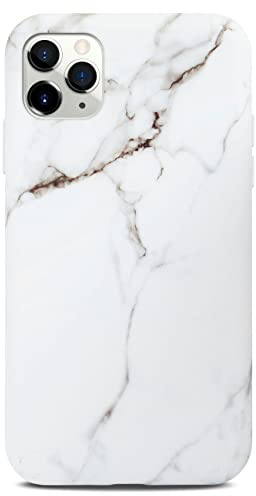 ONEFLOW Sense Case kompatibel mit Apple iPhone 11 Pro Max Hülle in Marmor Optik, Schutz für Kamera und Bildschirm, Glitzer Handyhülle aus Silikon - matt Weiß (Passion)
