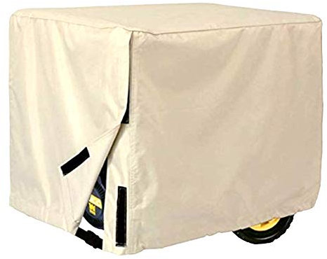 Cubierta del generador, protección de la cubierta del generador del patio del jardín al aire libre apta para la mayoría de los generadores 3000-5000 Watt, generador Accesorios a Prueba de Agua(Beige)