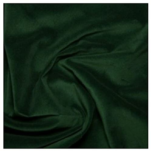 Green Cotton Velvet Fabric Non Stretch Soft 100% Cotton Material for Dressmaking, Costumes, Furnishing & Upholstery 45”- 112 cm Wide | Sold by The Metre