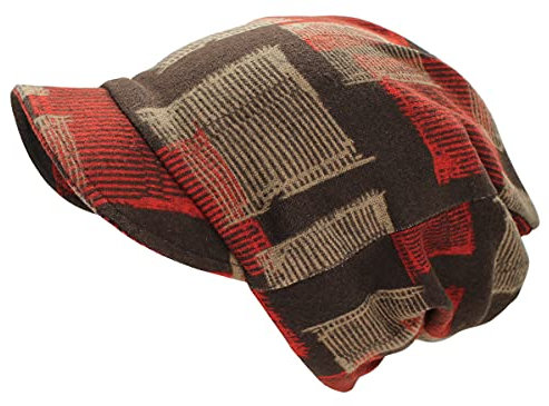 dy_mode Damen Schirmmütze Beanie Mütze mit Schirm Kappe - BM118 (BM137-Braun)