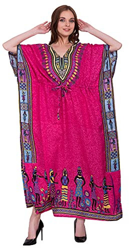 Shah Crafts. Women's Kaftan Dress Long Maxi Night Gown Kimono Caftans Dresses Top Nightdress Plus Size Tunic Kaftans Swimsuit Cover Up Loungewear