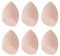 6Pcs Blending Sponges for Makeup, Tear Drop Shape, Beauty Blenders for Liquid, Foundation Puff Base Applicator for Girls Size-4.5cm (6x Peach Blender Sponge)