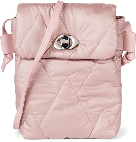 styleBREAKER Donna Mini Borsa a tracolla con motivo trapuntato a diamante, chiusura a torsione, borsa trapuntata, semplice 02012377, colore:Rosa antico vecchio