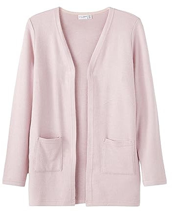NAME IT Girl Cardigan Long Fit, Lilla Burnished, 116 cm