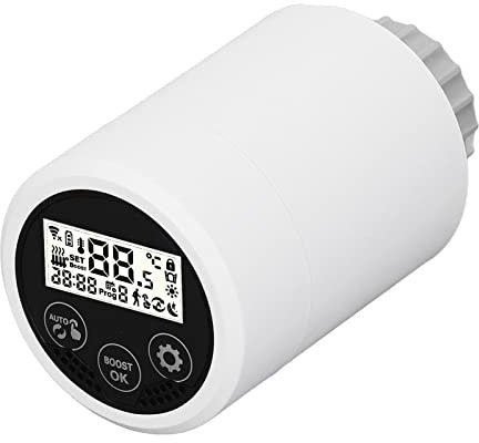 Intelligentes Heizkörperventil, Intelligentes Thermostatventil, Mobile App-Steuerung, Unterstützt Sprachsteuerung, Programmierbarer Zeitplan, Heizkörperregler für Zigbee