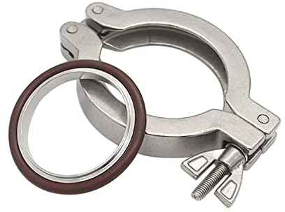 ZEKICE KF-16 KF-25 KF-40 KF-55 SS304 VACUUM CLAMP & Viton Centering Ring Set (Size : KF25)