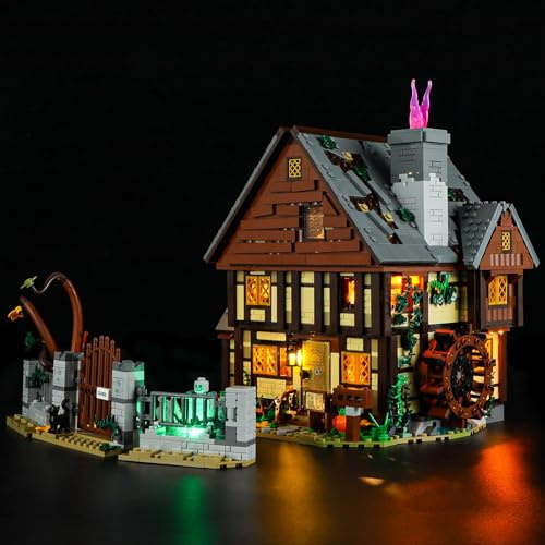 YEABRICKS Kit Luci a LED per-21341 Ideas Disney Hocus Pocus: il cottage delle sorelle Sanderson Modello da Costruire (esclusi i kit di costruzione)