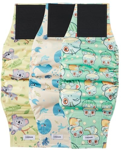 Washable Male Dog nappies Reusable, Premium Pee Wraps for Incontinence(XXL) | High Absorbing puppy pants, Pee Wraps for Doggie, Pack of 3, Excitable Urination and Training, dog knickers