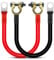 ANBOO 2Pcs 2AWG 50cm Car Battery Cables, 35mm² 12V/24V Auto Battery Cables, Red Black Battery Terminals Connectors, for Auto, Truck, Motorcycle, Solar, RV, Marine