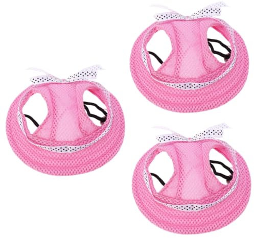 Angoily 3 Stücke Atmungsaktive Welpen Hut Hund Mesh Sonnenhut Mit Ohr Ausschnitte Für Komfort Hund Sonnenhut