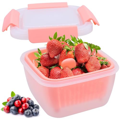 Crisper für Obst und Gemüse Aufbewahrungsbox für den Kühlschrank oder Küchenschrank Kühlschrank Box aus Kunststoff mit Siebeinsatz
