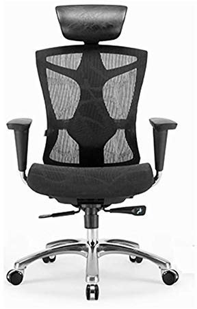 sjdoPulse Executive Office Chair with Headrest And Adjustable Arms Ergonomic Chair Computer Chair Home Engineering Office Chair Comfortable Reclining Boss Chair Gaming