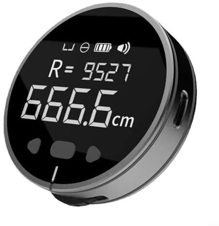 CWOQOCW Electronic Digital Tape Measure with LCD Display Digital Ruler Type-C Rechargeable Length Measuring Tool,Small Smart Long Distance Rolling Measuring Tape for Flat Curved Odd Shape(Black)