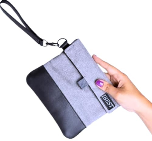INTERNATIONAL BRANDS EXCESS STOCK TRADING U.K. I BEST U.K iBest UK geruchsdichte Tasche, Leder, Braun / Schwarz, Schwarz , Small/Medium