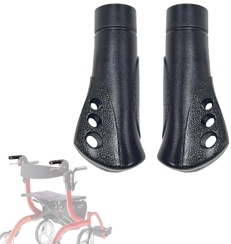 Rollator-Handgriff für Rollator Ersatz – Zubehör für ältere und behinderte Patienten, 2,0 cm, 2 Stück (schwarz-C)
