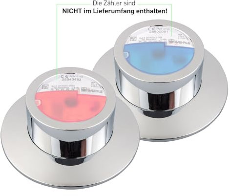 Set Chromabdeckungen für Messkapselwasserzähler Universal