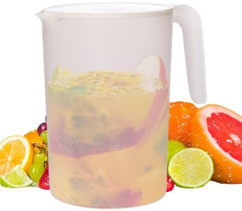 Pichet En Plastique, Pichet Plastique, Pichet 2 Litre, Pichet D'eau Avec Couvercle, Réutilisable Carafe À Eau Avec Poignée, Pichet Plastique Pour Réfrigérateur, Pichet À Boisson