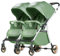 XLGNXXL Doppelkinderwagen für Babys, kann getrennt werden, mit einer Berührung zusammenklappbar, kann sitzen, liegen und zusammenfalten, geeignet für Babys und Kinder von 0 bis 4 Jahren, A, 67 x 83 x