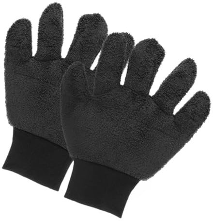 DRESSOOS Cockpitpflege Auto 1 Paar Wiederverwendbare Autowaschhandschuhe Waschbare Staubhandschuhe Outdoor Autoschlamm Reinigungshandschuhe Reinigungshandschuhe Für Autos Frottee Auto Waschhandschuhe
