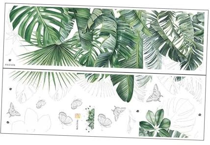 perfk Wandaufkleber, Ornament, abnehmbar, wasserdicht, für Heimdekoration, Wandbild, Wandtattoo für Schlafzimmer, Esszimmer, Restaurants, Küche