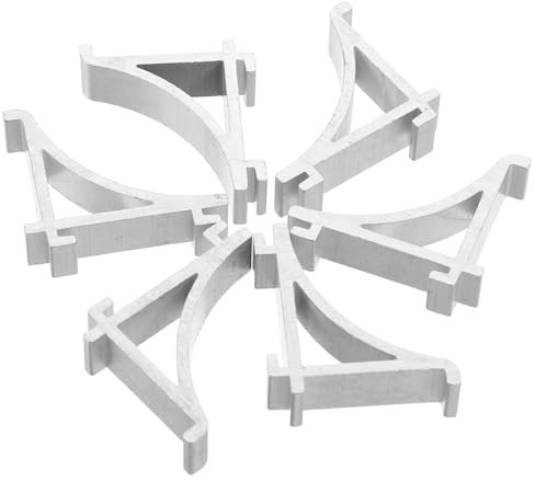 DOITOOL 6pcs Refrigerator Shelf Clips Freezer Shelf Support Clips Aluminum Alloy Load Support Brackets Fridge Accessories