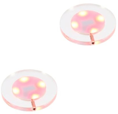 MAGICLULU 2St geführter leuchtender Untersetzer beleuchtete Untersetzer Bar-Schild rosa Tischsets Bar- hochzeitsdeko einzigartiges Tischset leuchtendes Cup-Pad Acryl Transparent